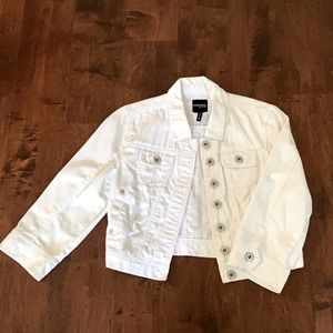 White jean jacket